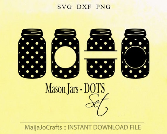Download Mason Jar monogram SVG cut files DXF file instant download