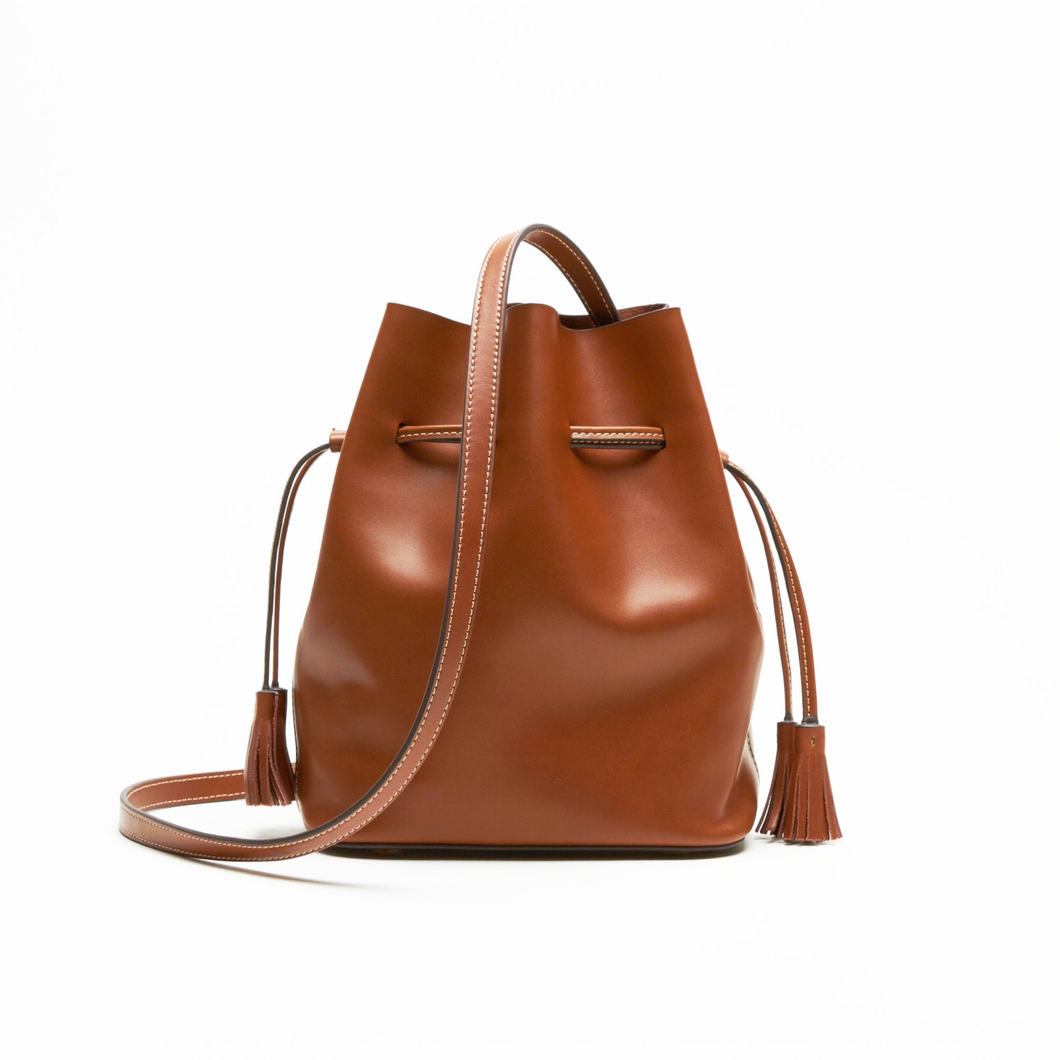 leather bucket bag gift for her leather bag women by OrisDesigns