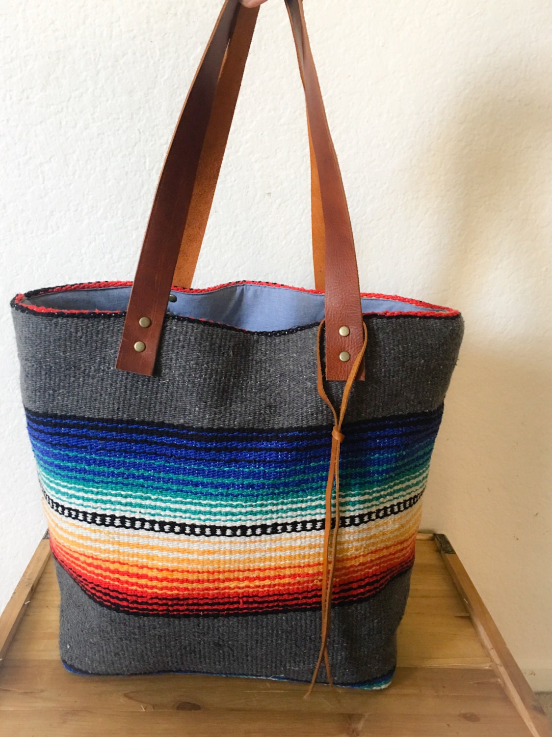 Rio Bravo Tote Bag / Mexican Blanket/ Festival Bag/ by INDIEAmaze