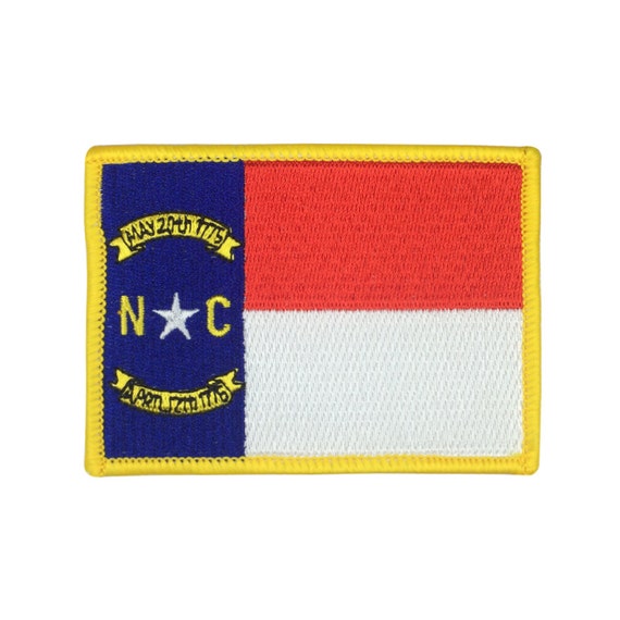 State of North Carolina Flag Patch US Embroidered Patch Gold