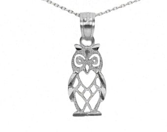 Sterling Silver Owl Necklace