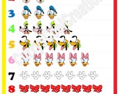 items similar to disney number chart disney number chart nursery on