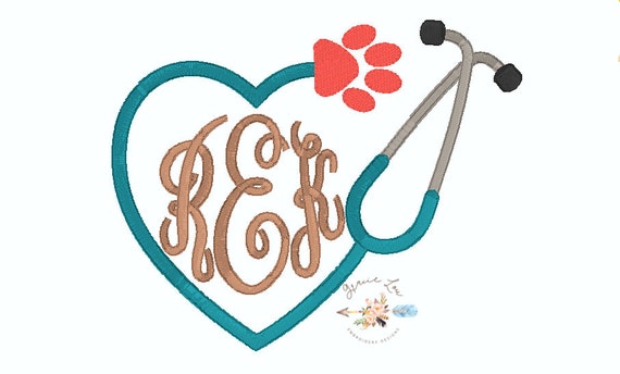 Download Paw Stethoscope Stethoscope monogram frame monogram pet