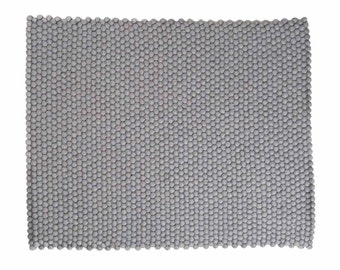 Aspru: Rectangle Grey Scandinavian Designer Carpets from High Quality Wool, Buy Online