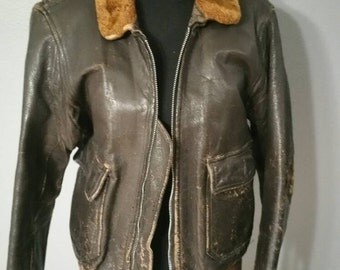 WWII leather bomber jacket