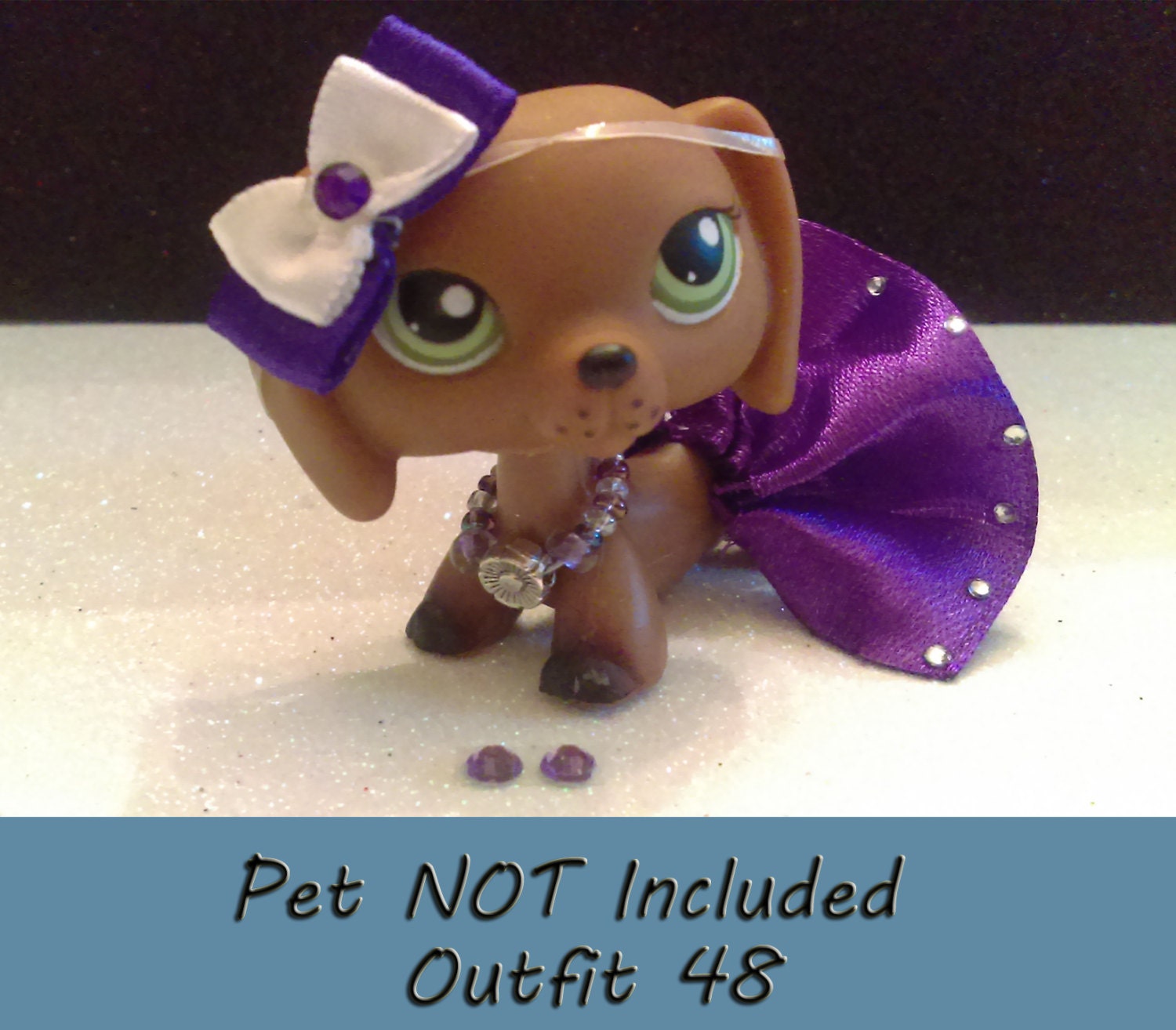Littlest Pet Shop Clothes and Accessories LPS Outfit Purple