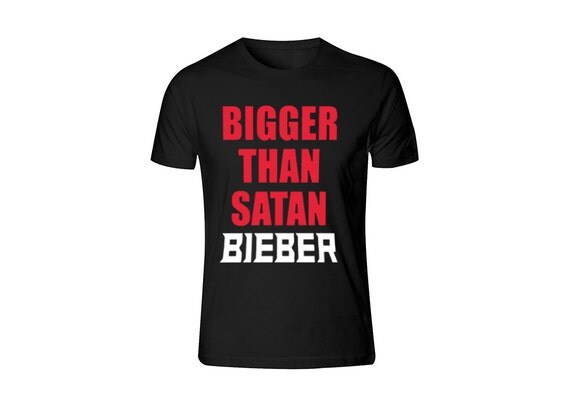 justin bieber bigger than satan shirt