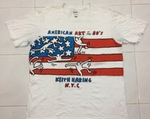 keith haring flag shirt