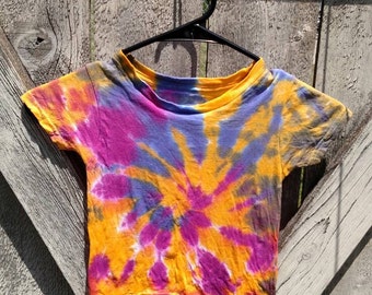 Items similar to Sm Youth Rust Grey Spiral tie dye shirt on Etsy