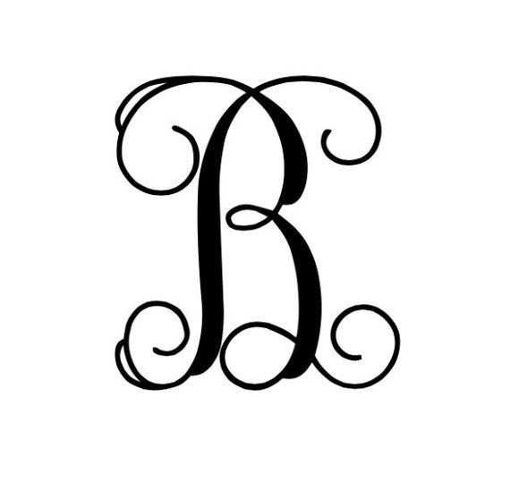 Single Letter Vine Monogram