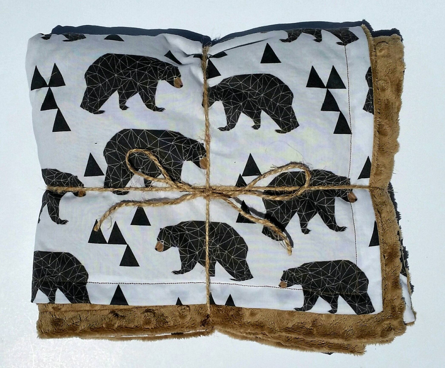 Personalized minky baby blanket Bear baby blanket baby