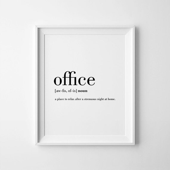 Office Wall Art Office Printables Funny Definition Art