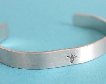 Medical ID Bracelet Medical Alert Bracelet Hand Stamped Bracelet Cuff Bracelet Custom Bracelet Allergy Bracelet Diabetic Epilepsy ICE