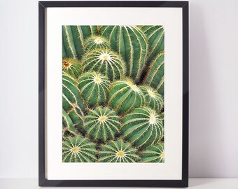 SALE - 50% cactus art print, instant download, 20x30, 18x24, 16x20, A2.