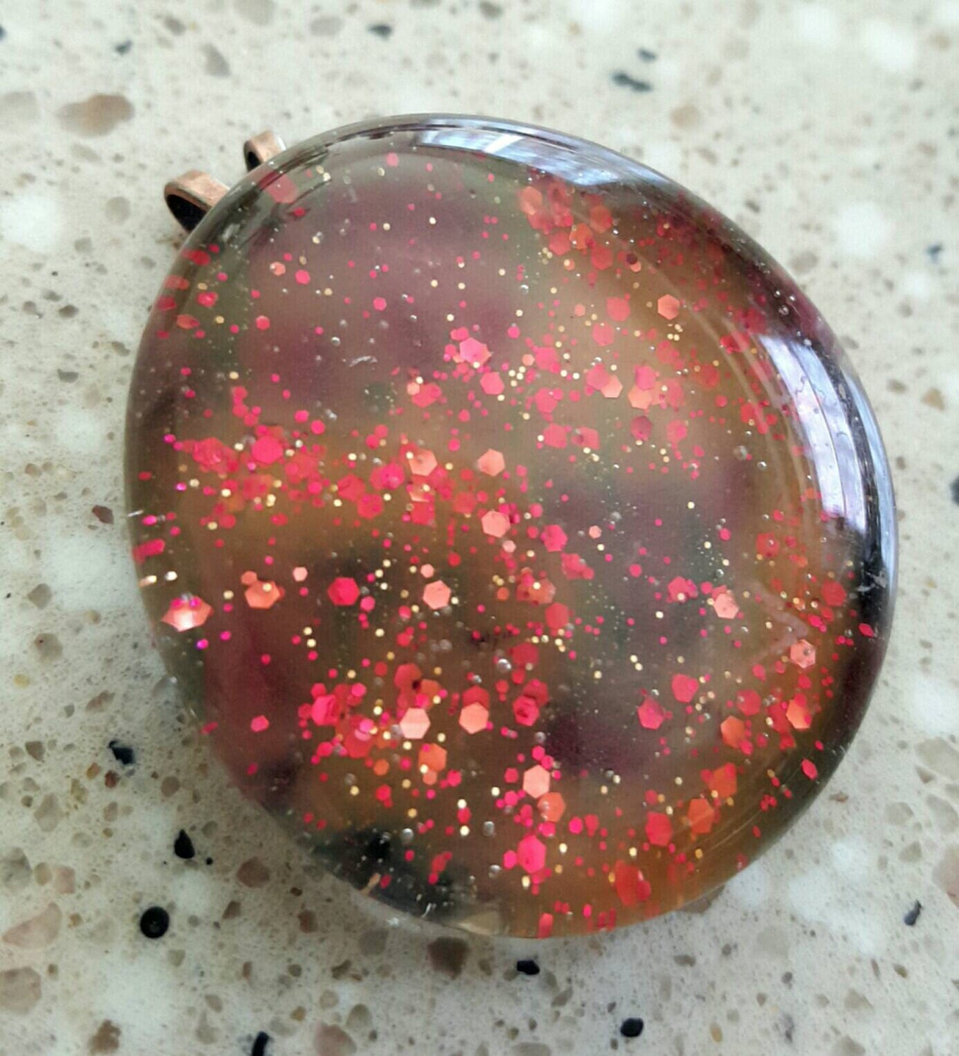 Glitter Pendant/Glitter Jewelry/Princess by PopRocksBox on Etsy