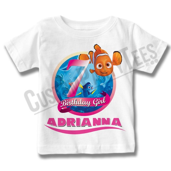 Finding Nemo Birthday Shirt Add Name & AGE Personalized