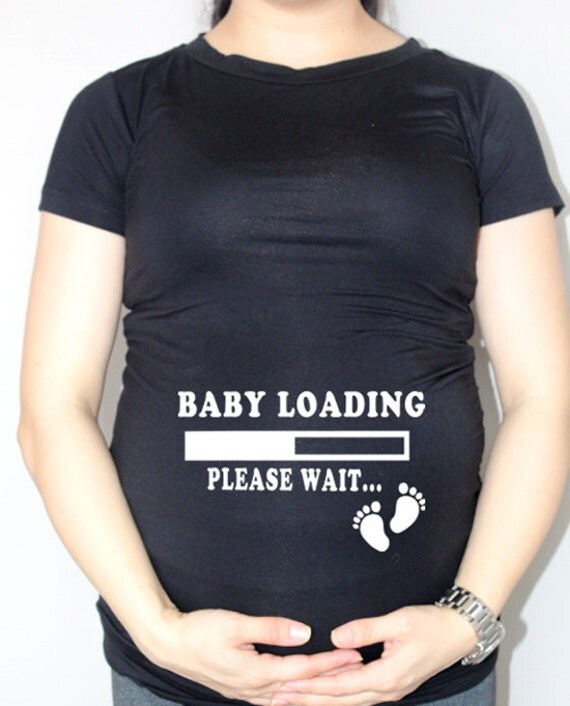 Baby Loading Please Wait Maternity T-Shirt Funny by Customtopshops