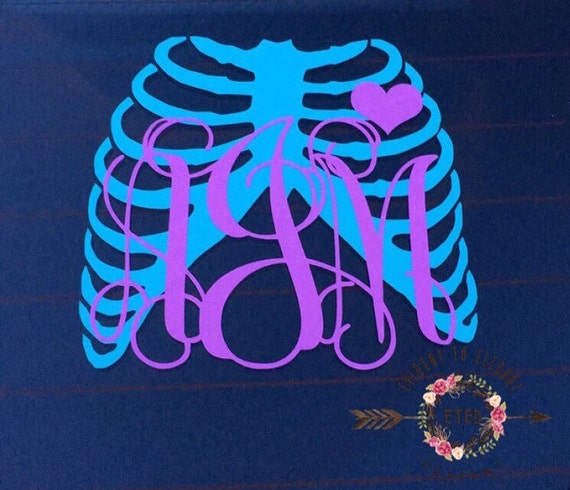 Radiology decal/ xray tech monogram decal/ car by EvidenttoElegant