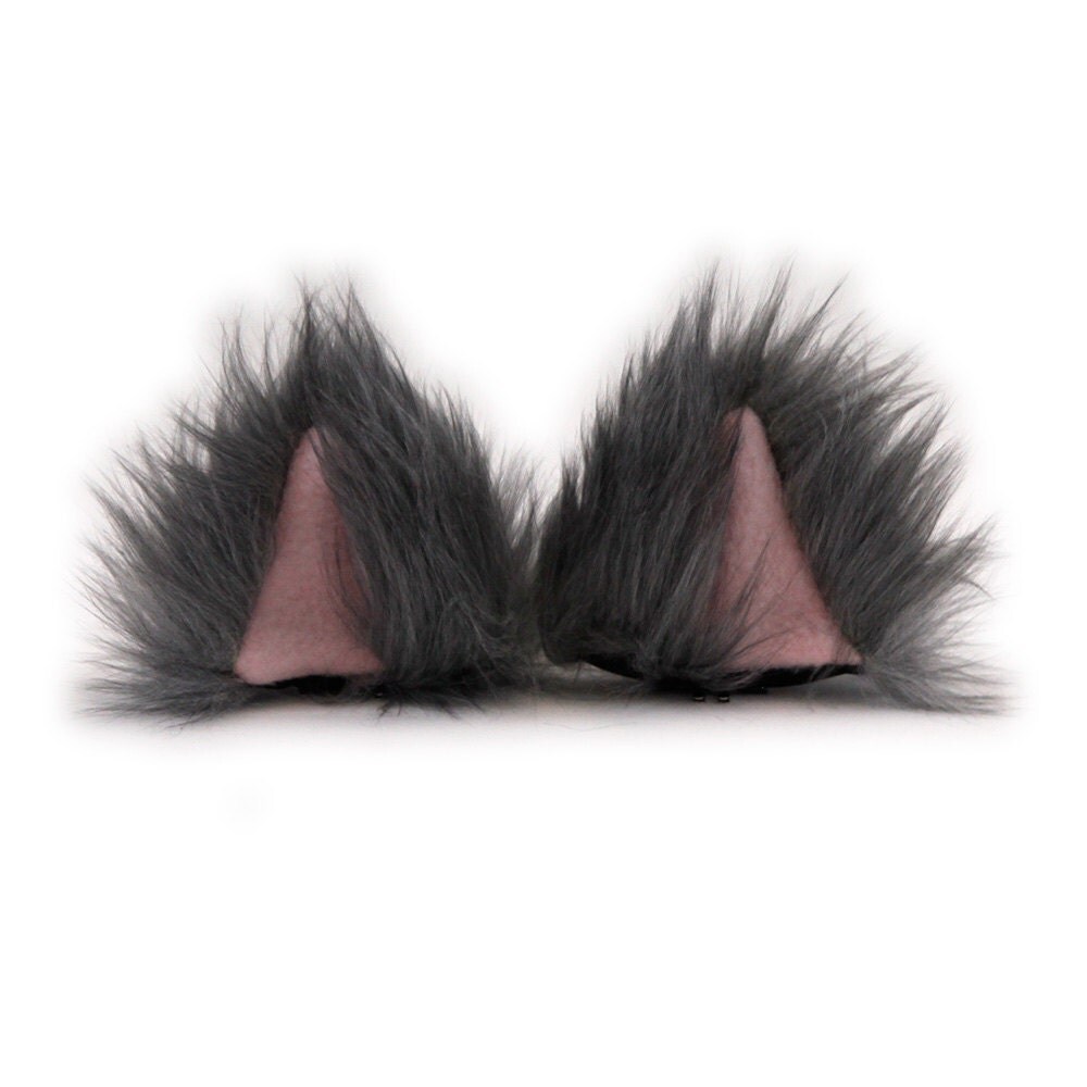 PrittenPaws Clip In Cat Ears Furry Kitty Kitten Play Hair