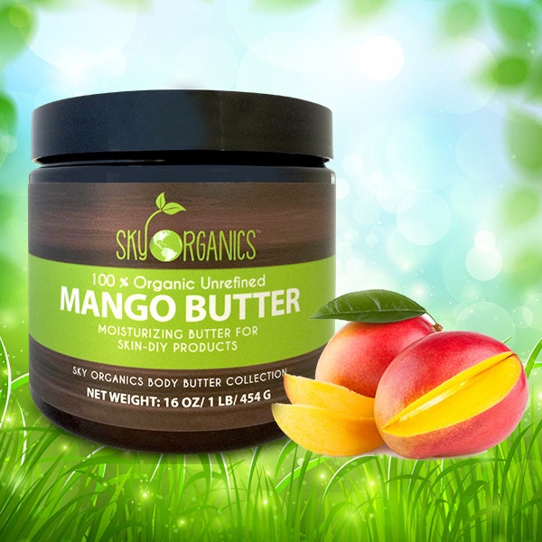 Raw Mango Butter by Sky Organics 16oz 100 Pure Unrefined