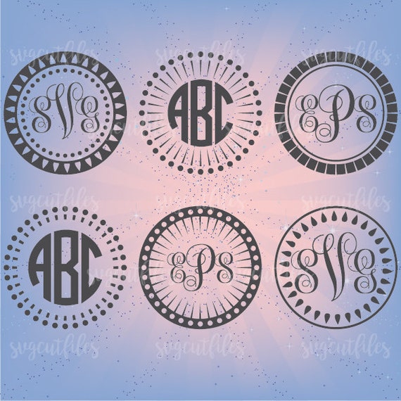 Download Circle Monogram Frame SVG SVG Cut File Cricut Silhouette