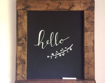 Large Distressed Chalkboard Sign, Rustic Chalkboard Sign, Farmhouse Style, Handmade Chalkboard Sign, Rustic Frame, Gallery Wall