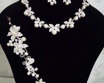 Bridal Headband Wedding Headband Rhinestone Headband Bridal Hair Vine Bridal Hair Jewelry Hair Vine Tiaras Bridal Jewelry Set Necklace Set