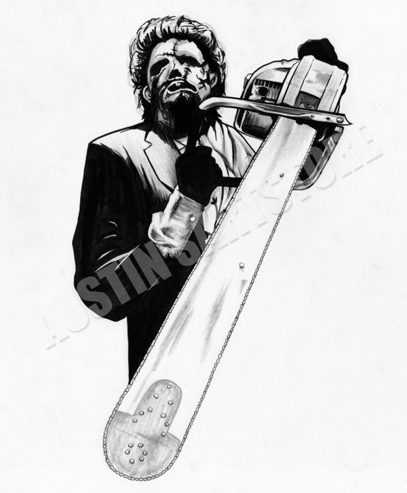 Items similar to The Texas Chainsaw Massacre Leatherface 14" x 17