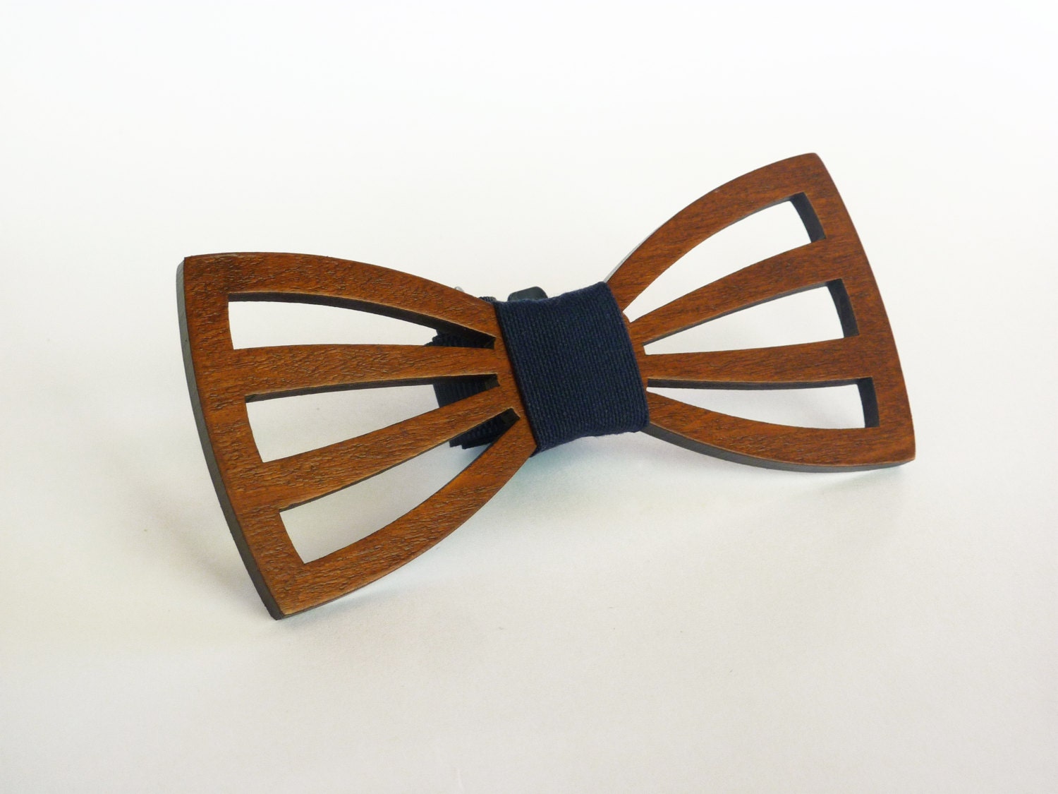 Bow tie wooden handmade natural wood Brown color use for