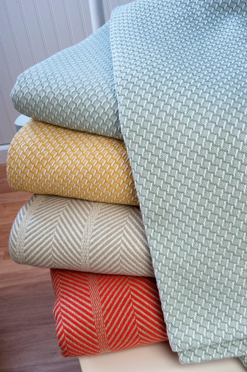 Bibb Home 100 Organic Certified Cotton Weave Blanket 4