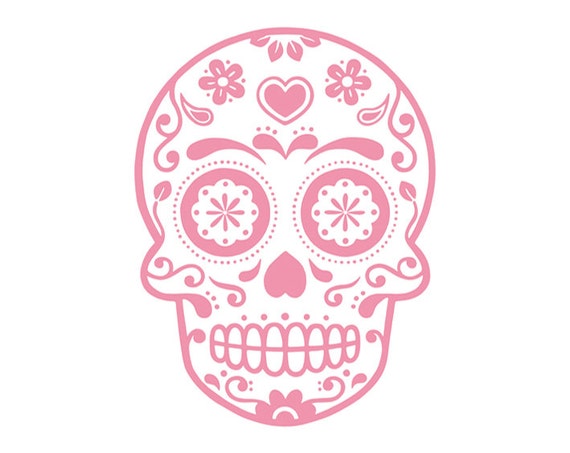 Petite Tête De Mort Mexicaine En Sucre Rose white by TututapoP