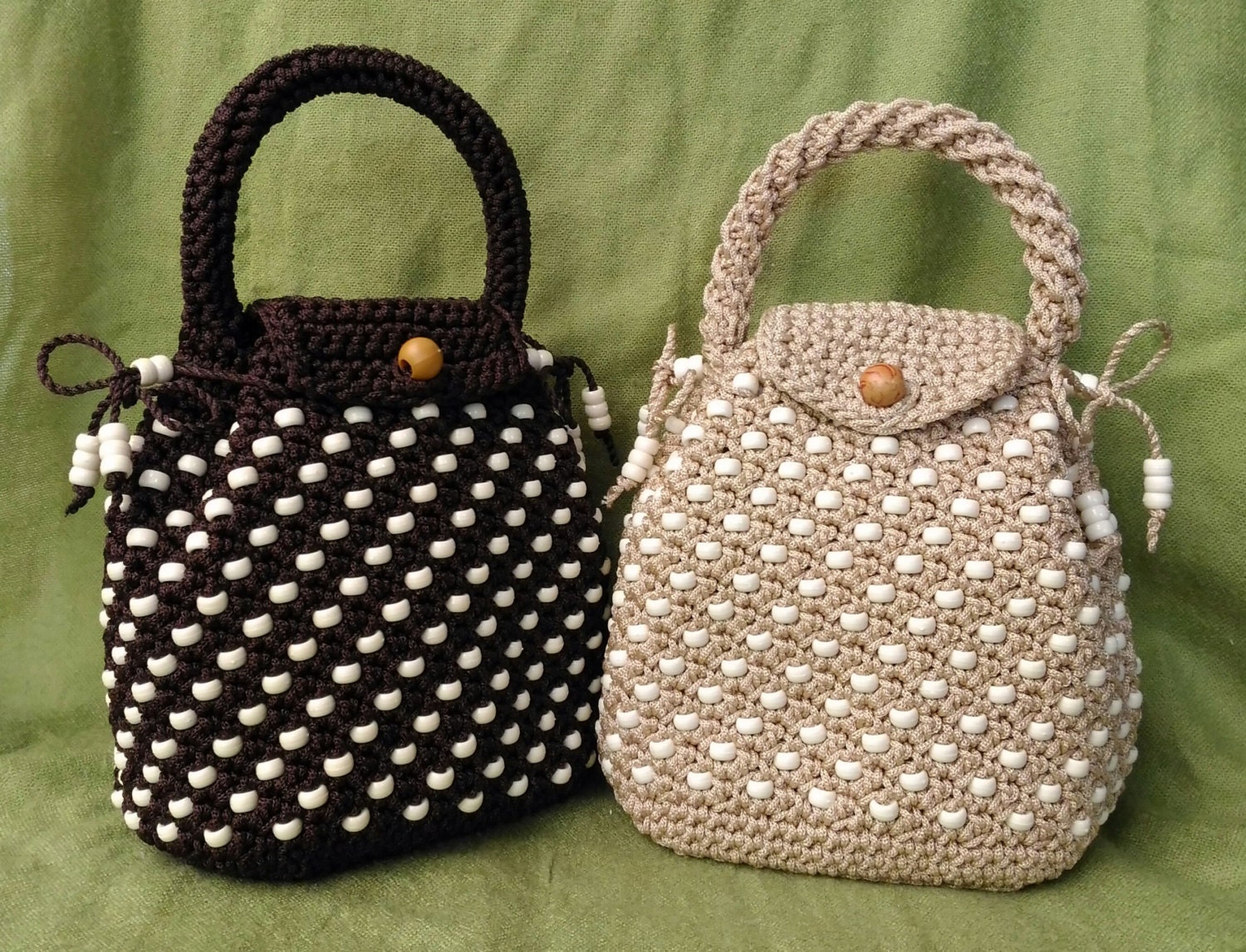 crochet handbag knit bag nylon yarn handbag crochet pouch