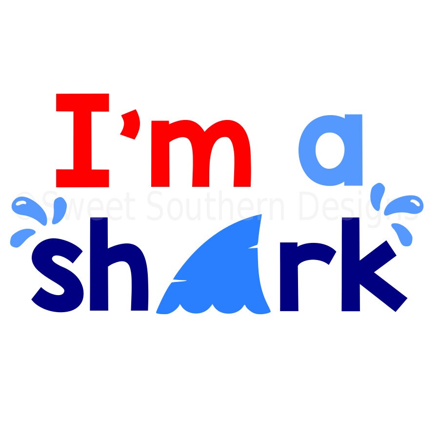 Download I'm a shark boys beach SVG instant download design for
