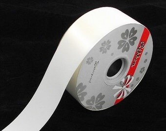 Florist Poly Ribbon - Ivory - 50mm Wide Craft Gift Wedding Car Venue Full 100 yd Roll