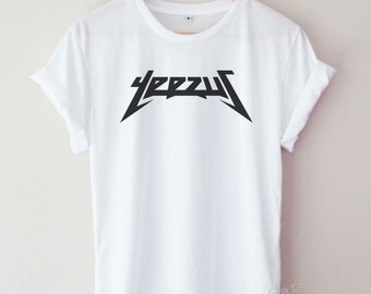 Yeezus Shirt Kanye West Funny Cool Word Text Tumblr Hipster T-shirt Unisex S,M,L,XL Size