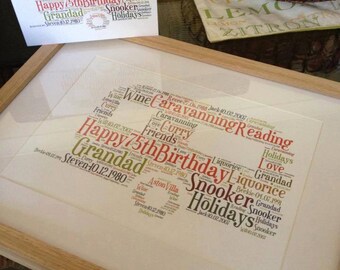 A4 Personalised Word Art Caravan Print (UK ONLY)/Download