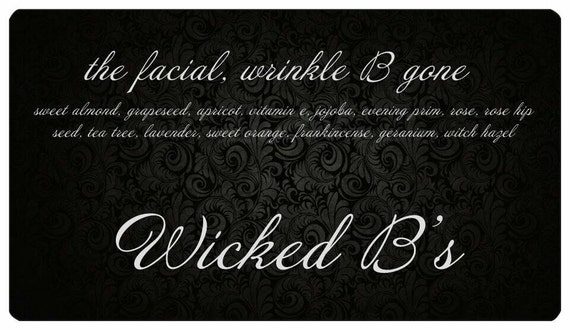 The Facial Oil Wrinkle B Gone By WickedBs On Etsy