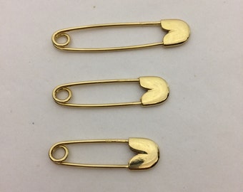 Spille da Balia in oro - Gold Safety Pins