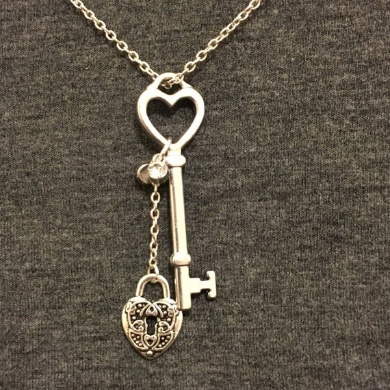 Items similar to Lock and Key of the Heart Necklace on Etsy