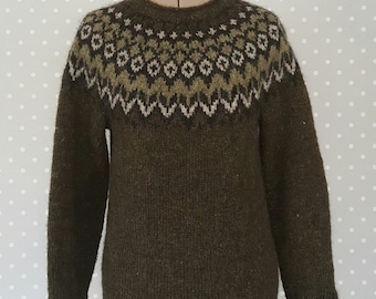 Knitted Icelandic wool sweater