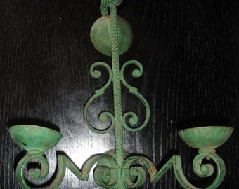 Gilbert Poillerat French wrought iron wall sconce