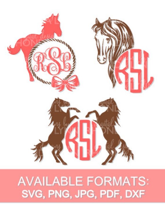 Download Horse Monogram digital cutting files for by ddbyrhondalynn ...