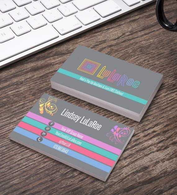 LuLaRoe Business Card Paisley Grey by MommyDesignStudio on Etsy
