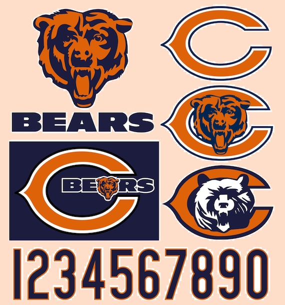 Chicago Bears Football Logo SVG-41 PDF by SVGsilhouetteDXF on Etsy