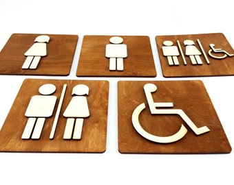 Toilet Door Sign, WC Sign, Restroom Door Sign, Toilet Decor, Toilet Plate, Toilet Plaque, Toilets Sign, Bathroom, Toilet Room, Cabin Sign