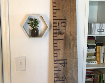 Hand Drawn Wooden Growth Chart Ruler