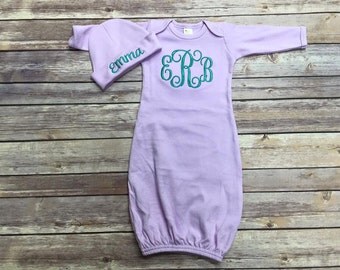 Personalized Baby Gown, Baby Girl Gown, Baby Boy Gown, Embroidered Baby Gown, Baby Gifts, Baby Shower Gifts, Personalized Baby Gift