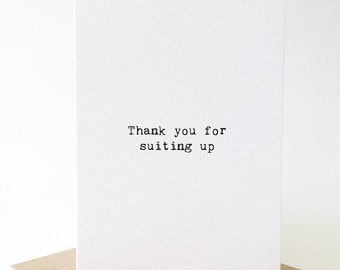Thank you groomsmen card/ Thank you groomsman card