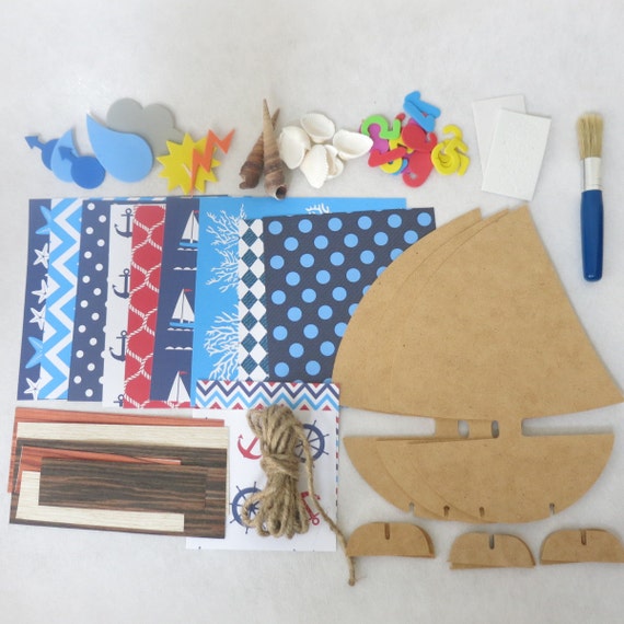 Items similar to Wooden boat kit craft kit children s 