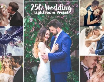 250 Wedding Lightroom Presets INSTANT DOWNLOAD for Wedding,Portrait,Fashion,Art,Product Photographs(Presets for Lightroom 4,5,6,CC)